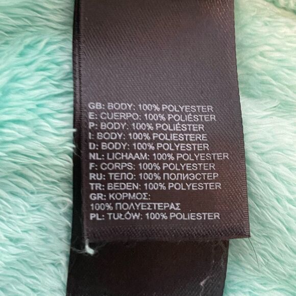 The North Face Pile Fleece Jacket Mint Green Zip Up Girls XL 18 - Picture 5 of 10